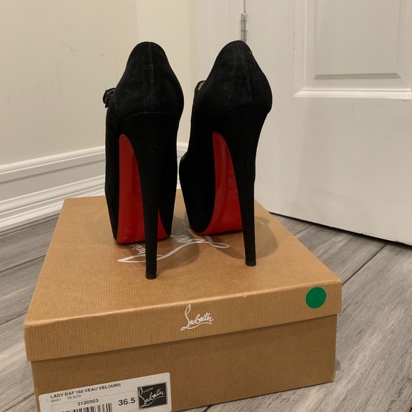 BLACK SUEDE CHRISTIAN LOUBOUTINS - Picture 2 of 3